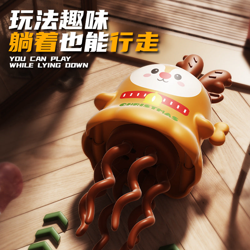 Cross-Border Wind-Up Halloween Dancing Octopus Toy Christmas Creative Stress Relief Fun Cartoon Toy Wholesale