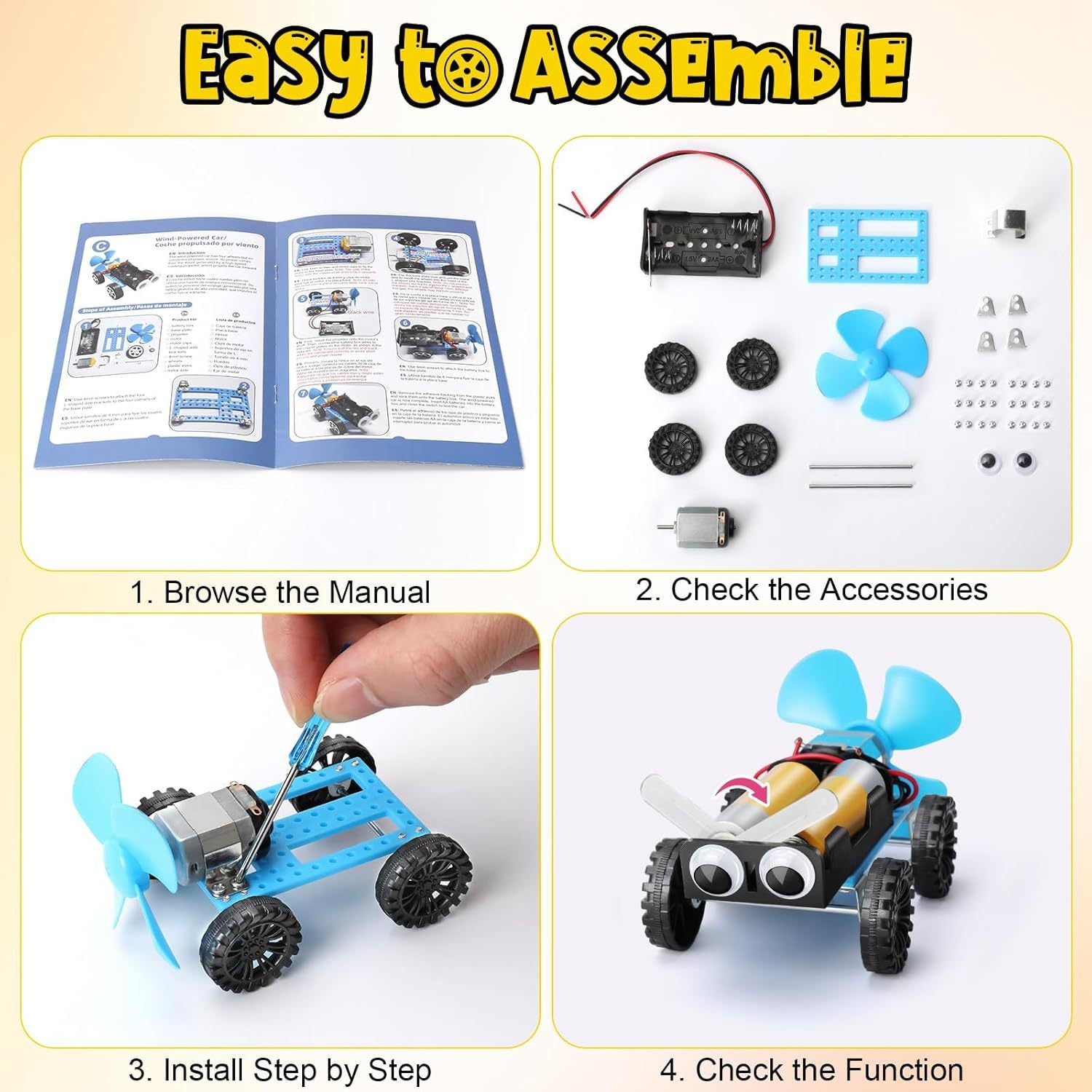 Science Experiment Set for Elementary School Students Science Crafts ABS Educational Toys diy Material Kit Technology Small Creation