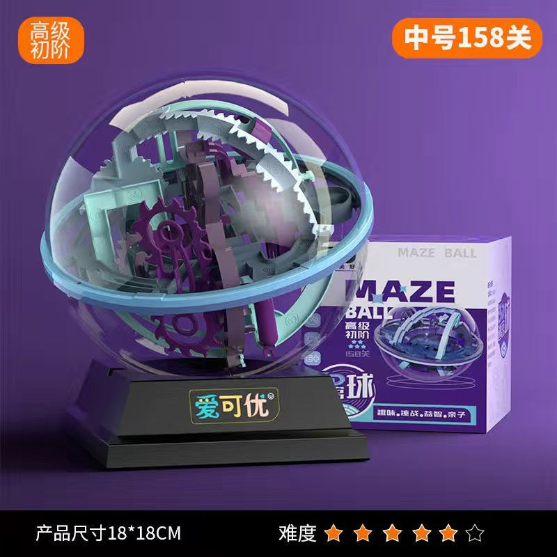 Children's Extra Large Size3d 3D Maze Ball Rolling Puzzle Educational Thinking Focus Training Toy Cube for Boys