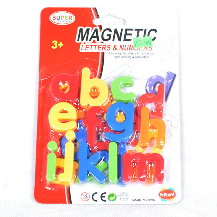 Early Education26Magnetic English Uppercase and Lowercase Letters and Numbers Magnetic Fridge Magnets Card Packaging Children's Toys