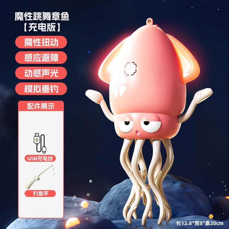 Magic Dancing Octopus Electric Cross-Border Glowing Children's Toy2025New Hot-Selling Internet Celebrity Toys