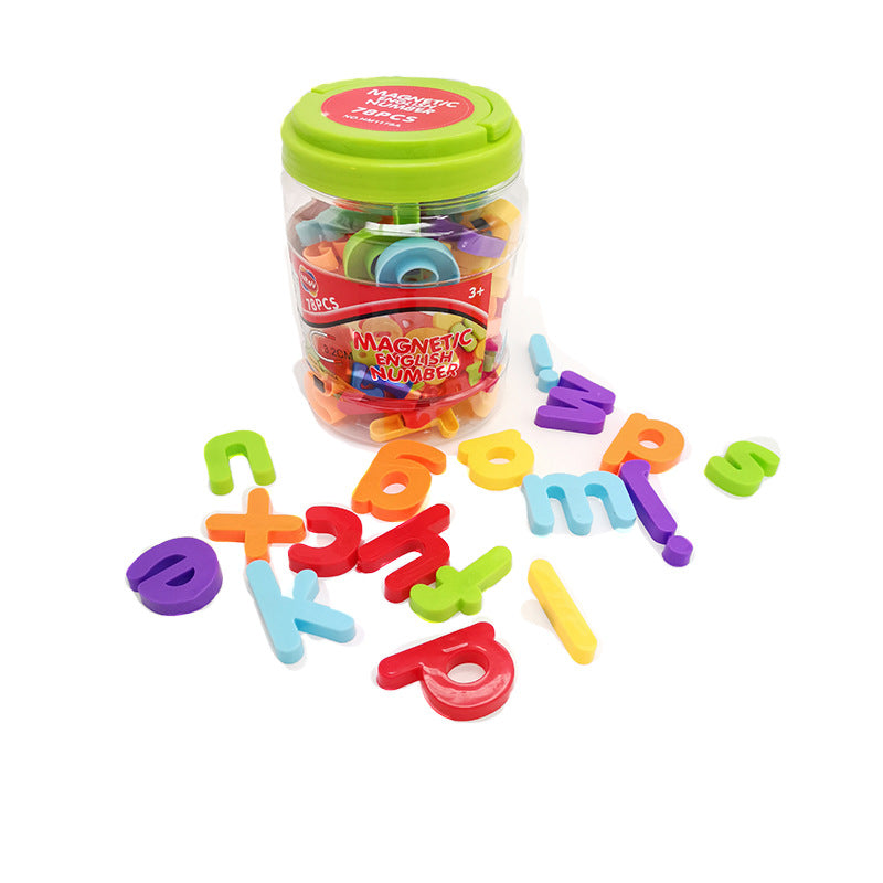 Cross-Border High-Quality Hot-Selling Early Education Magnetic Teaching English Alphabet Stickers Number Pinyin Magnetic Stickers Uppercase and Lowercase Fridge Magnets