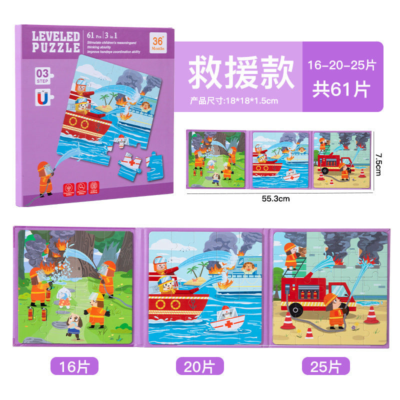 Cross-border Hot-Selling Magnetic Puzzle3-6Years Old Baby Early Education Educational Toys Advanced Magnetic Children's Puzzle