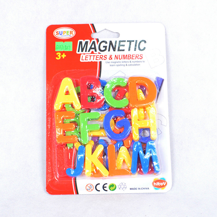 Early Education26Magnetic English Uppercase and Lowercase Letters and Numbers Magnetic Fridge Magnets Card Packaging Children's Toys