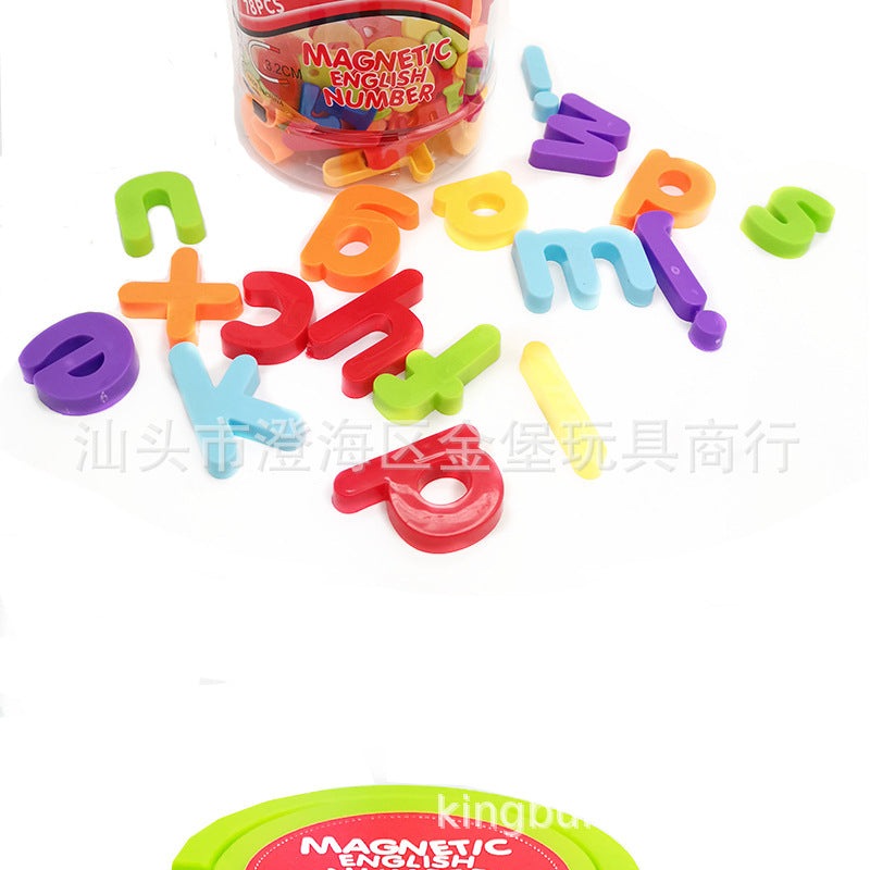 Cross-Border High-Quality Hot-Selling Early Education Magnetic Teaching English Alphabet Stickers Number Pinyin Magnetic Stickers Uppercase and Lowercase Fridge Magnets