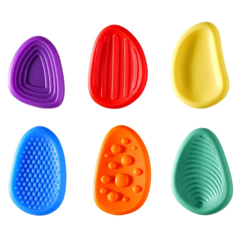 Cross-Border New Products FidgetToys Children's Stress Relief Stone Silicone Sensory Stone Soft Texture Stress Relief Toy3/6PCS