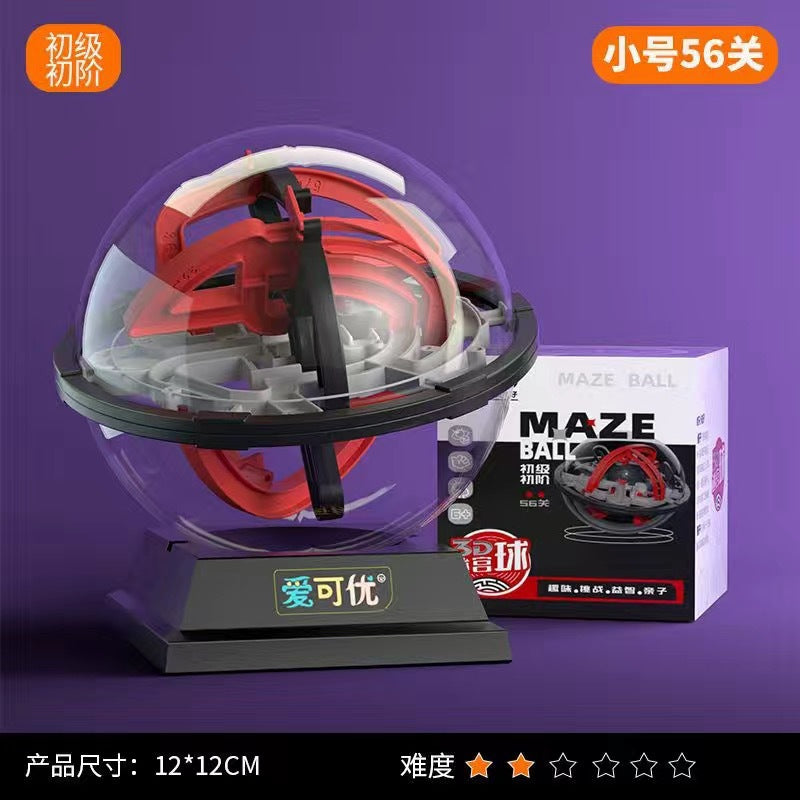 Children's Extra Large Size3d 3D Maze Ball Rolling Puzzle Educational Thinking Focus Training Toy Cube for Boys