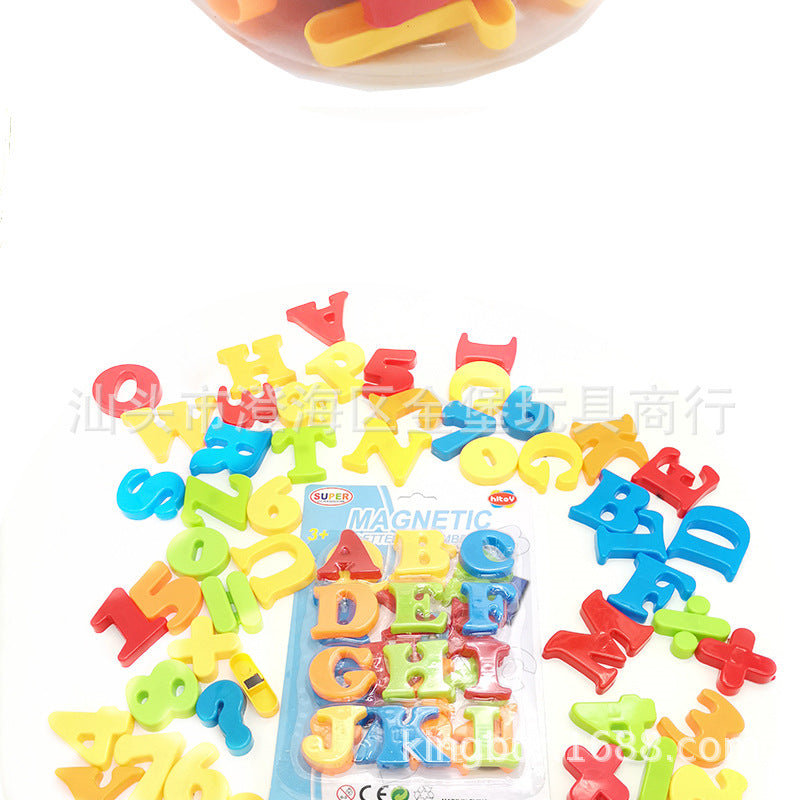 Cross-Border High-Quality Hot-Selling Early Education Magnetic Teaching English Alphabet Stickers Number Pinyin Magnetic Stickers Uppercase and Lowercase Fridge Magnets