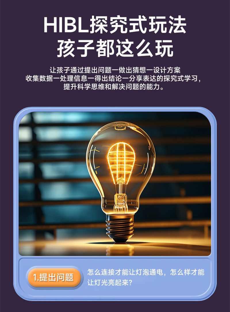 Learn from the Horse steam Electronic Building Blocks Physical Circuit Assembly Science Experiment Educational Model Cutting-edge Toy