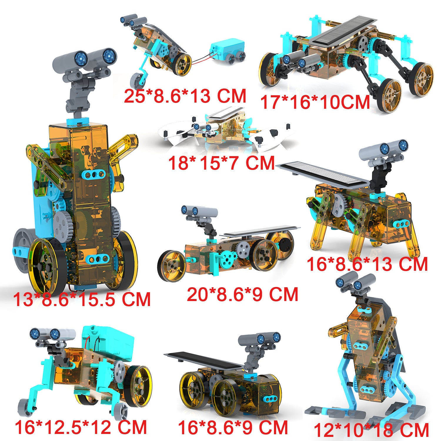 25 in 1DIY Assembling Toy All-in-One Mini Self-Assembled Space Solar Building Block Car Intelligent Robot