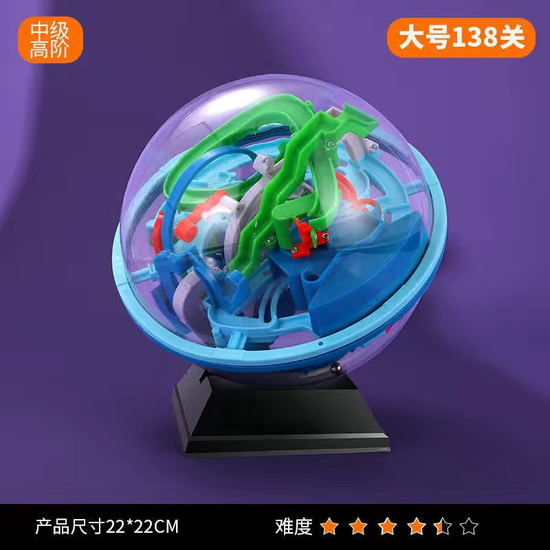 Children's Extra Large Size3d 3D Maze Ball Rolling Puzzle Educational Thinking Focus Training Toy Cube for Boys