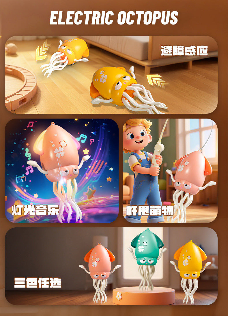 Magic Dancing Octopus Electric Cross-Border Glowing Children's Toy2025New Hot-Selling Internet Celebrity Toys