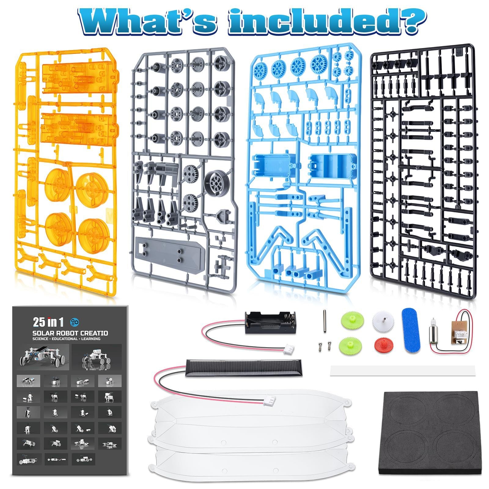 25 in 1DIY Assembling Toy All-in-One Mini Self-Assembled Space Solar Building Block Car Intelligent Robot