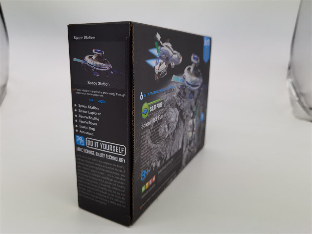 DIY Assembling Toy 6-in-1 Self-Assembled Space Solar Building Block Car6Combination1Robot Solar Toy