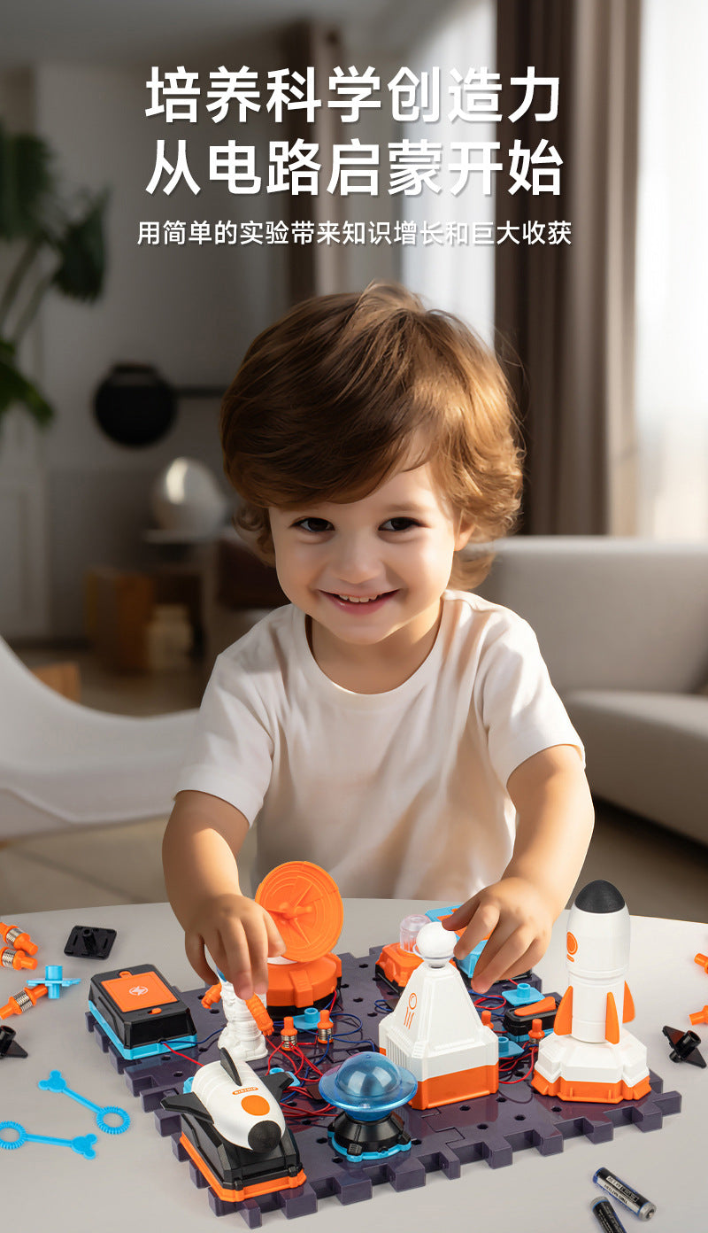 Learn from the Horse steam Electronic Building Blocks Physical Circuit Assembly Science Experiment Educational Model Cutting-edge Toy