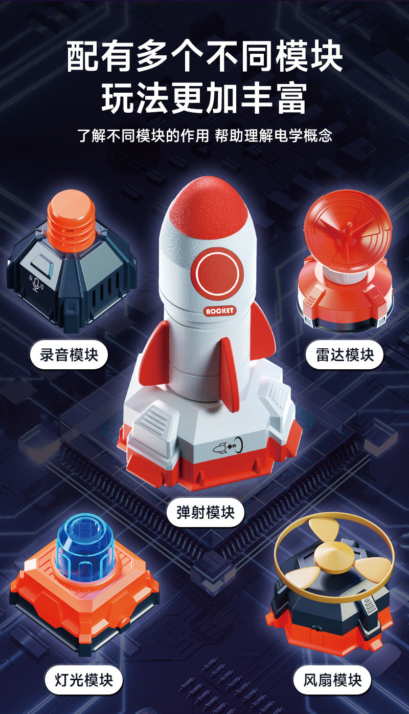 Learn from the Horse steam Electronic Building Blocks Physical Circuit Assembly Science Experiment Educational Model Cutting-edge Toy