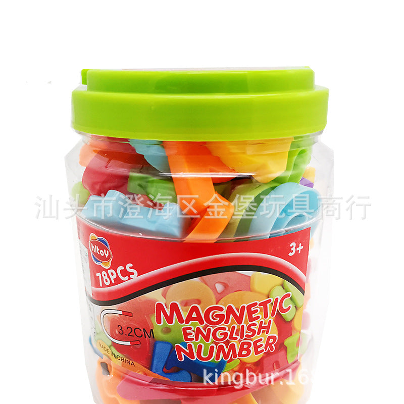 Cross-Border High-Quality Hot-Selling Early Education Magnetic Teaching English Alphabet Stickers Number Pinyin Magnetic Stickers Uppercase and Lowercase Fridge Magnets