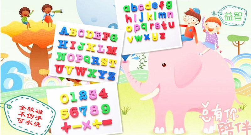 Early Education26Magnetic English Uppercase and Lowercase Letters and Numbers Magnetic Fridge Magnets Card Packaging Children's Toys