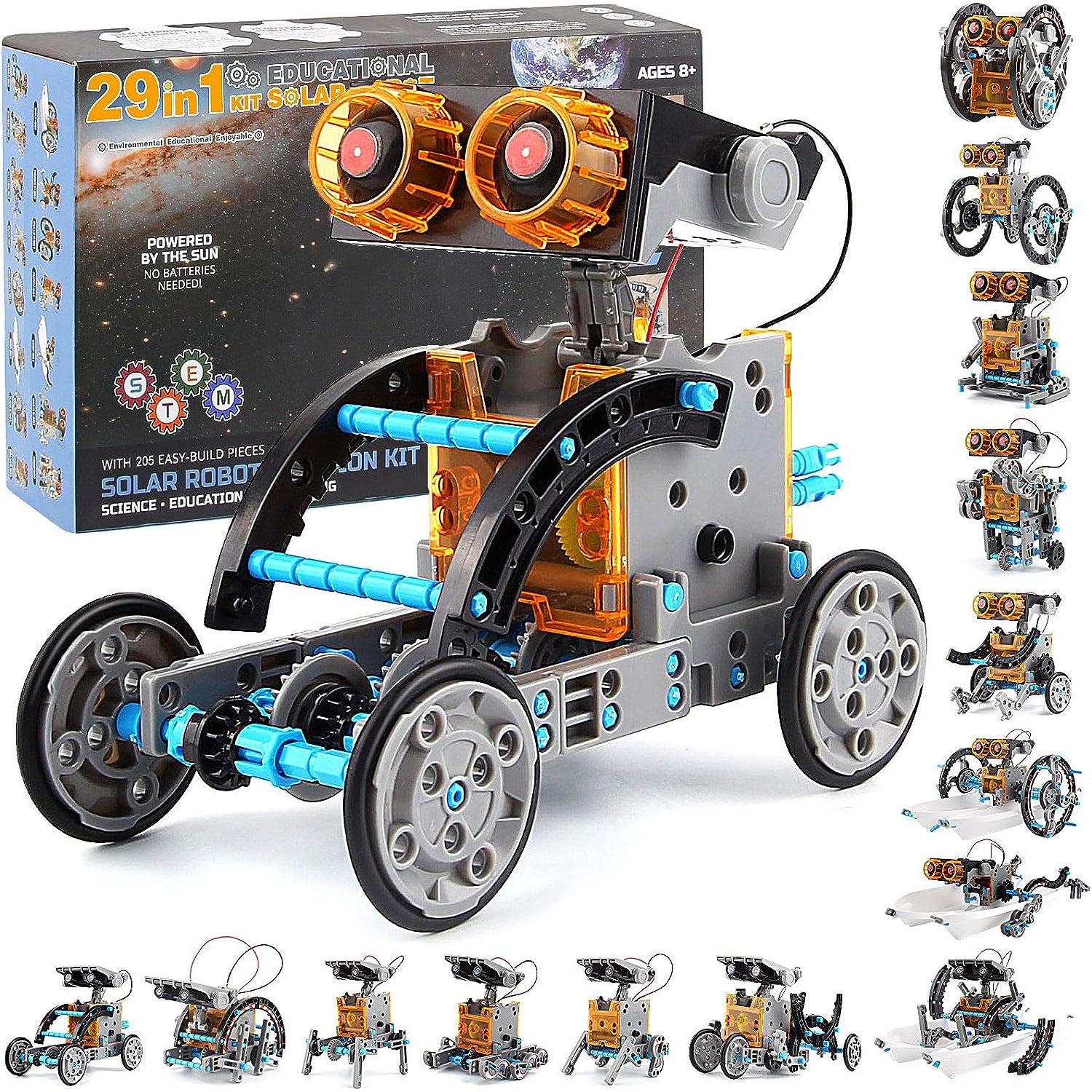 2024New Cross-Border DIY Assembled Toys 29Combination1Self-installed Solar Toy Car29Combination1Intelligent Robot