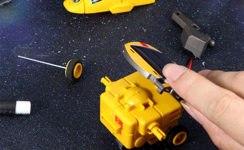 Cross-Border DIY Assembling Toy 6-in-1 Self-Assembled Space Solar Building Block Car6Combination1Robot Space Trendy Toy