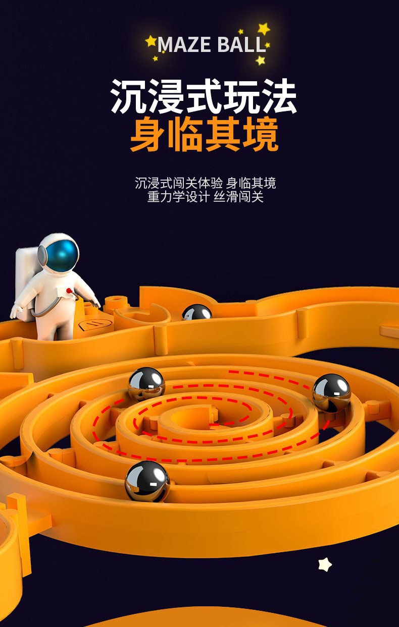 Children's Extra Large Size3d 3D Maze Ball Rolling Puzzle Educational Thinking Focus Training Toy Cube for Boys