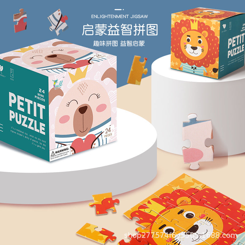 Mini24Paper Puzzle Children's Educational Early Learning Toy Kindergarten Gift3English Packaging