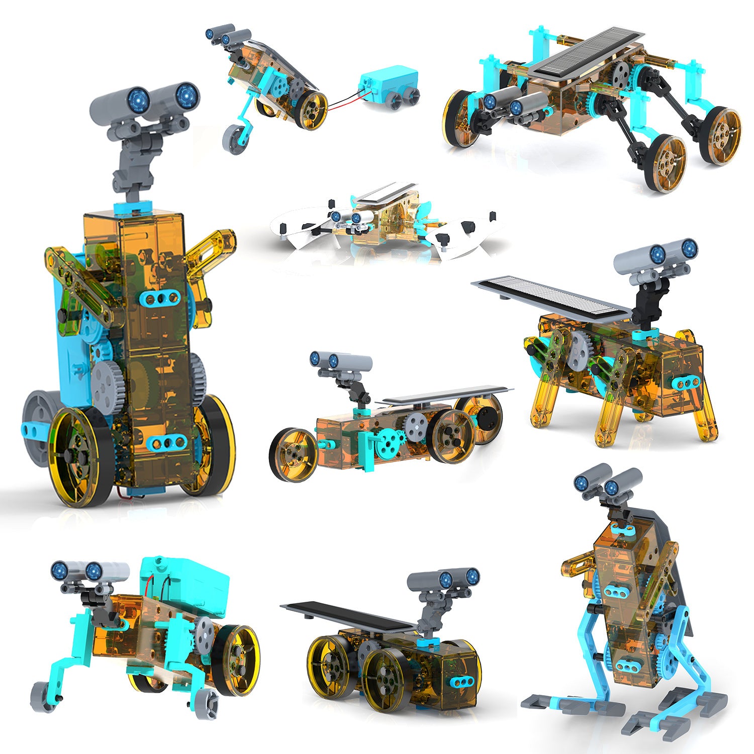 25 in 1DIY Assembling Toy All-in-One Mini Self-Assembled Space Solar Building Block Car Intelligent Robot