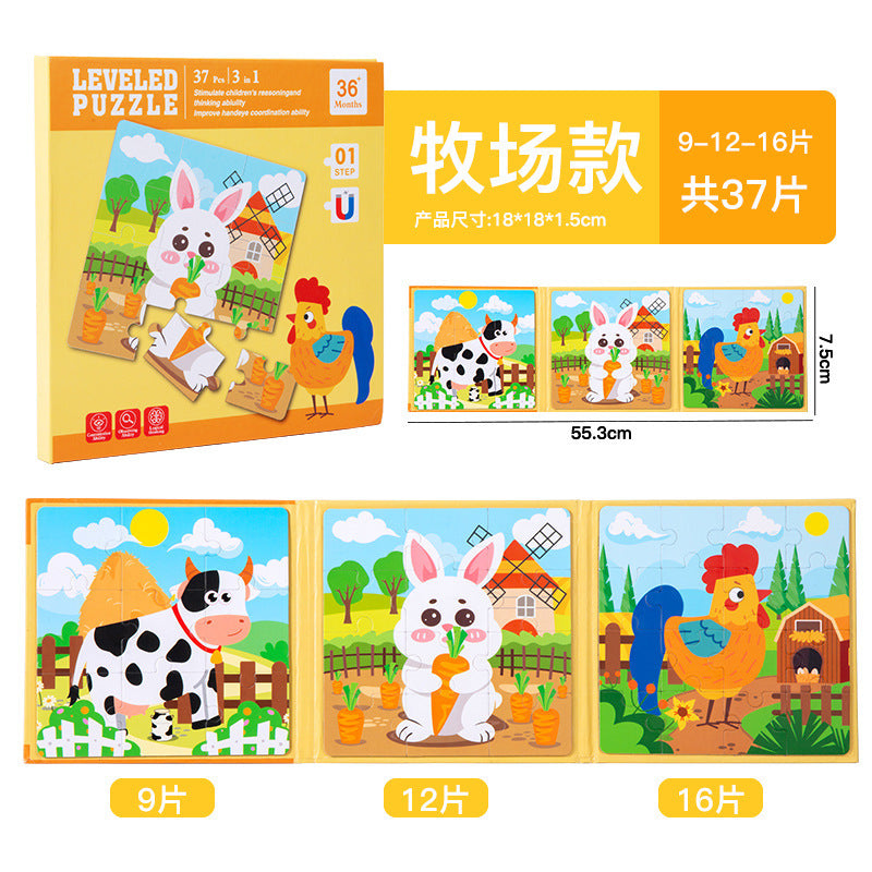 Cross-border Hot-Selling Magnetic Puzzle3-6Years Old Baby Early Education Educational Toys Advanced Magnetic Children's Puzzle