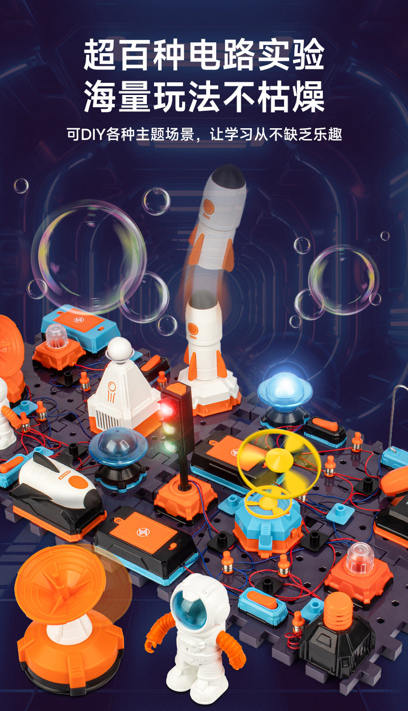 Learn from the Horse steam Electronic Building Blocks Physical Circuit Assembly Science Experiment Educational Model Cutting-edge Toy