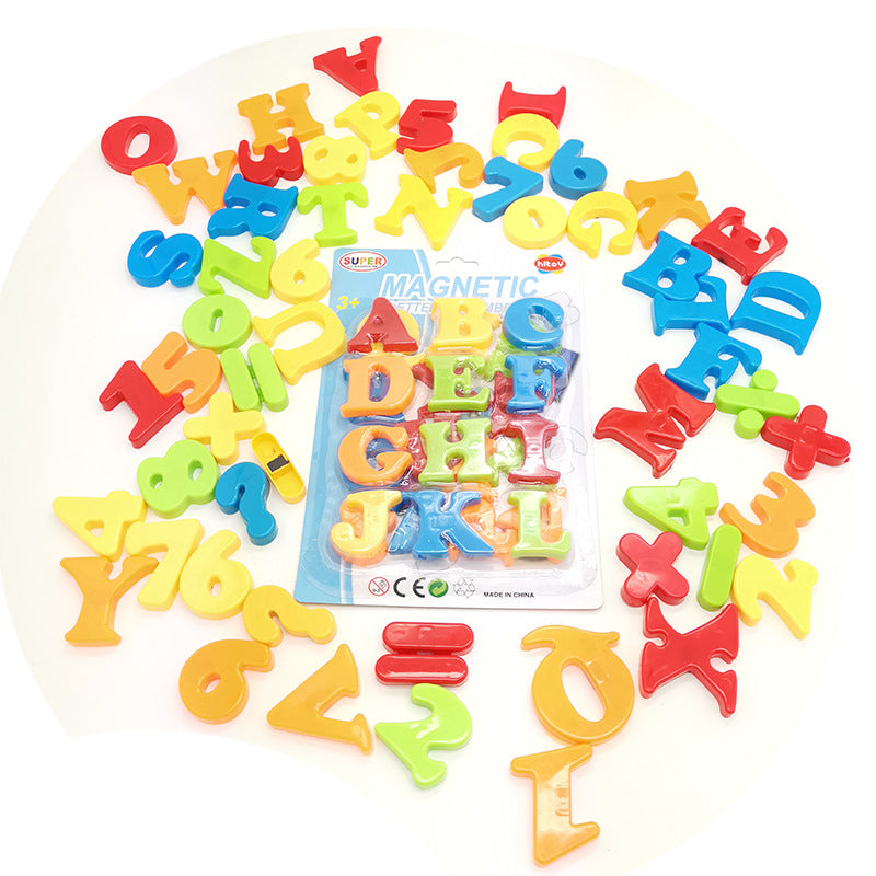 Cross-Border High-Quality Hot-Selling Early Education Magnetic Teaching English Alphabet Stickers Number Pinyin Magnetic Stickers Uppercase and Lowercase Fridge Magnets