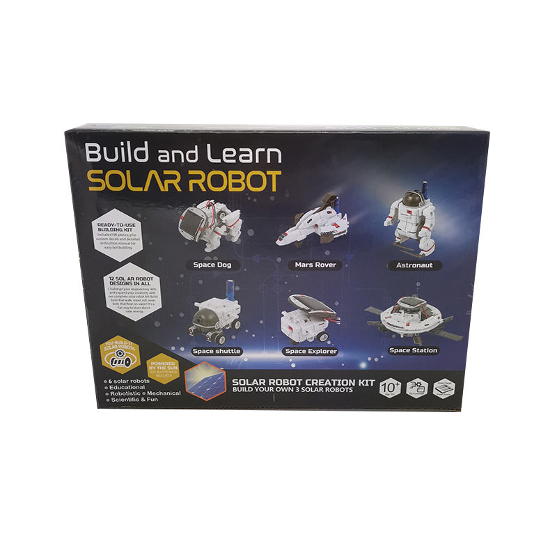 Children's Puzzle DIY Assembled Toys Six-in-one self-installed solar toy car6Combination1Intelligent Robot