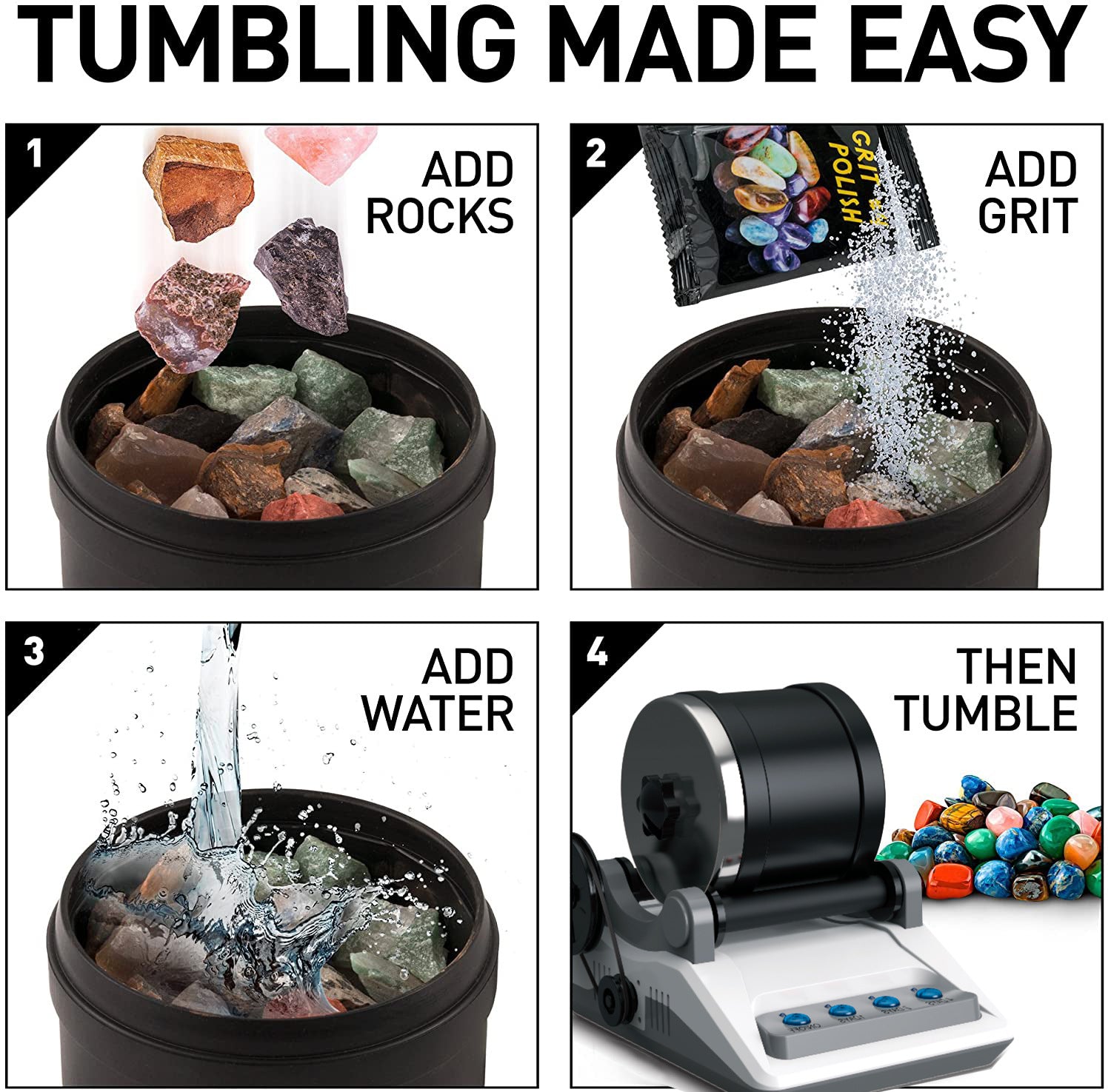 Amazon Hot Sale STEM Stone Grinder DIY Scientific Experiment Polishing Machine Children's Toy Electric Educational