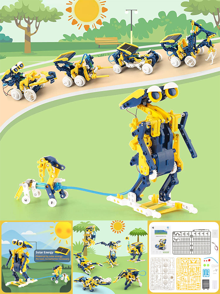 Cross-border hot sale DIY Assembled Toys 11-in-1 Self-Assembled Solar Toy Car11Combination1Intelligent Robot