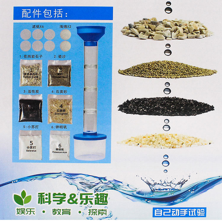 Small Technology Production Water Purification System Scientific Experiment Set Wastewater Treatment System Homemade Water Purifier  DIY