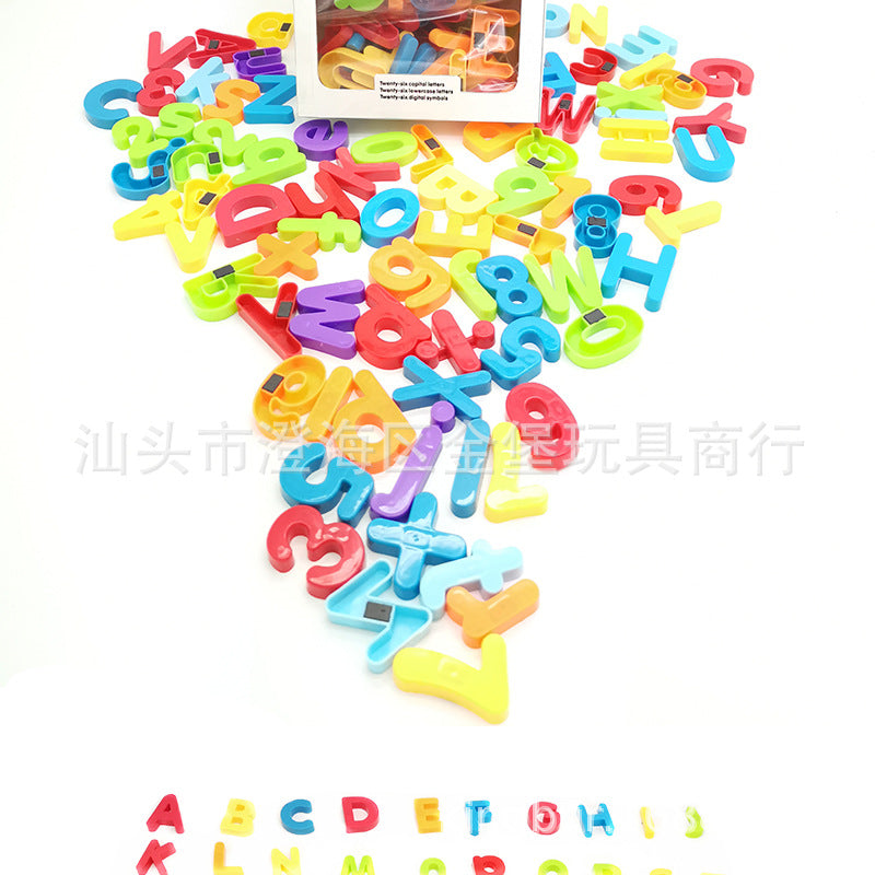 Cross-Border High-Quality Hot-Selling Early Education Magnetic Teaching English Alphabet Stickers Number Pinyin Magnetic Stickers Uppercase and Lowercase Fridge Magnets