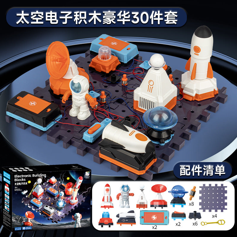 Learn from the Horse steam Electronic Building Blocks Physical Circuit Assembly Science Experiment Educational Model Cutting-edge Toy