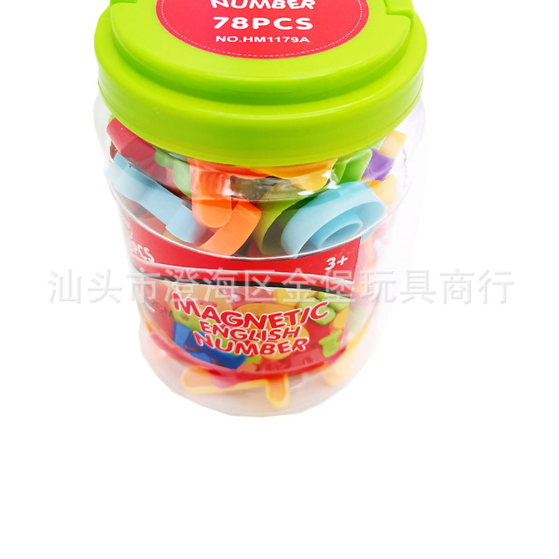 Cross-Border High-Quality Hot-Selling Early Education Magnetic Teaching English Alphabet Stickers Number Pinyin Magnetic Stickers Uppercase and Lowercase Fridge Magnets