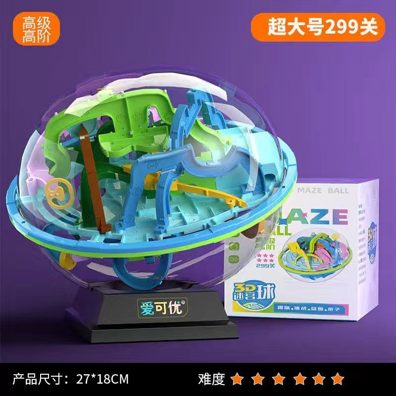 Children's Extra Large Size3d 3D Maze Ball Rolling Puzzle Educational Thinking Focus Training Toy Cube for Boys