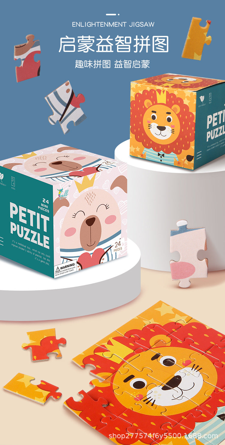 Mini24Paper Puzzle Children's Educational Early Learning Toy Kindergarten Gift3English Packaging