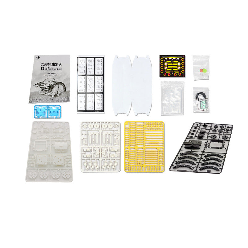 Cross-border hot sale DIY Assembled Toys 13-in-1 Self-Assembled Solar Toy Car13Combination1Intelligent Robot