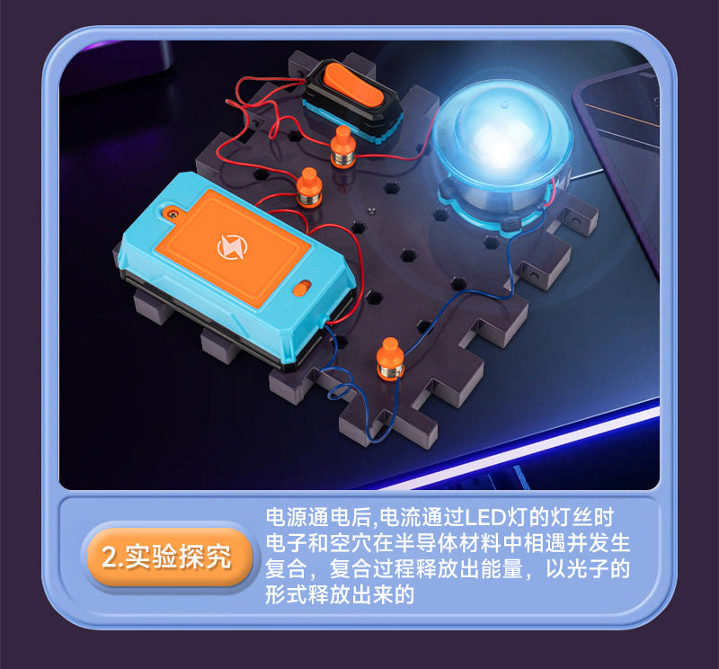 Learn from the Horse steam Electronic Building Blocks Physical Circuit Assembly Science Experiment Educational Model Cutting-edge Toy