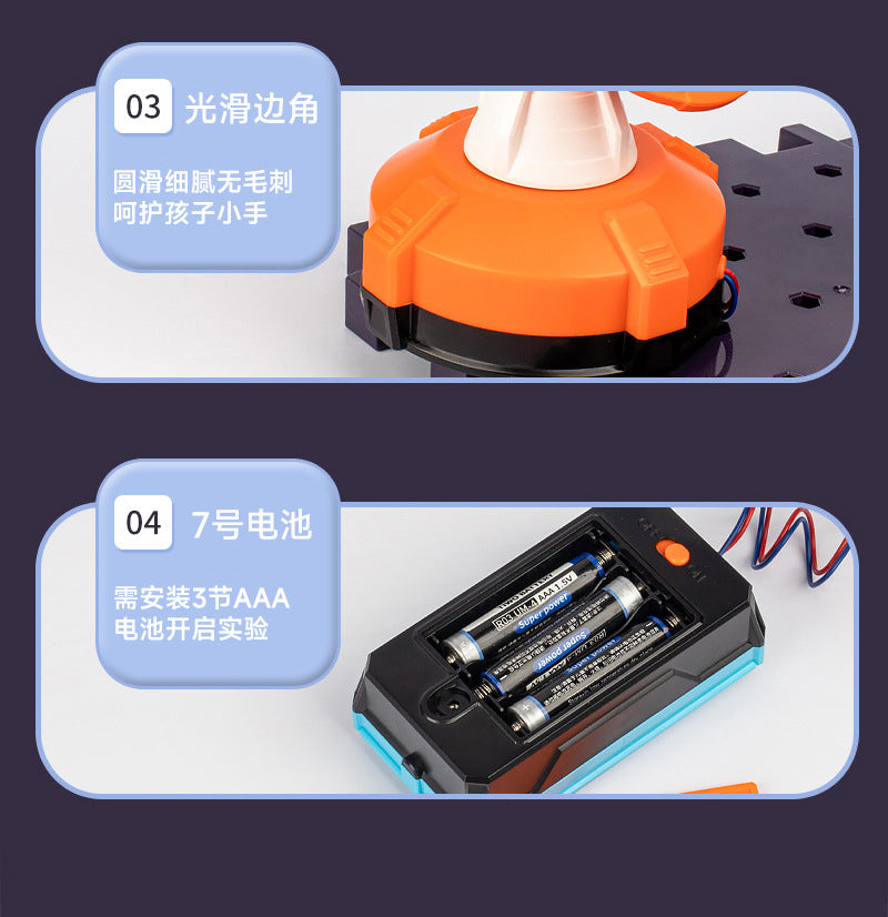 Learn from the Horse steam Electronic Building Blocks Physical Circuit Assembly Science Experiment Educational Model Cutting-edge Toy