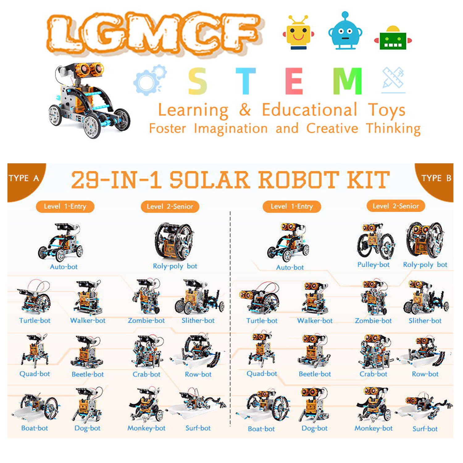 2024New Cross-Border DIY Assembled Toys 29Combination1Self-installed Solar Toy Car29Combination1Intelligent Robot